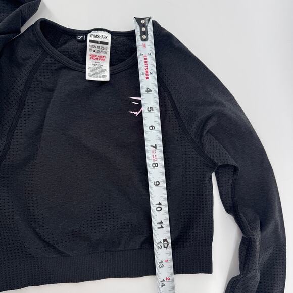 Gymshark Adapt Fleck Seamless Long-Sleeve Crop Top Size Small Athleisure Gym - Picture 7 of 7